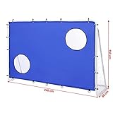 Songmics Fußballtorwand Blau - 7
